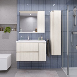 Grossman Тумба с раковиной Юнит 80 подвесная кадена лайт – фотография-4